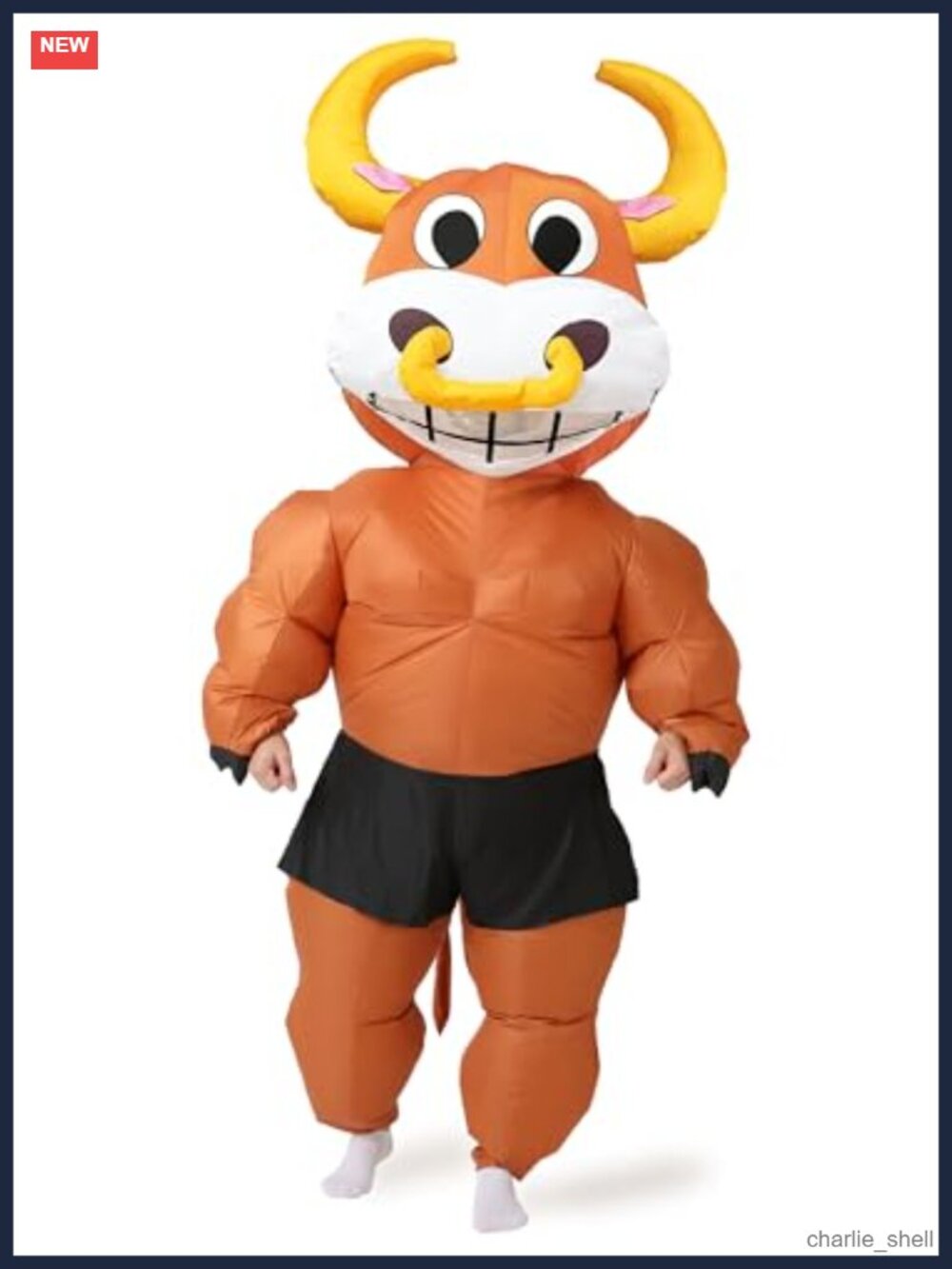 Inflatable Bull Costume Blow Up Suit Adult Halloween Party Cosplay